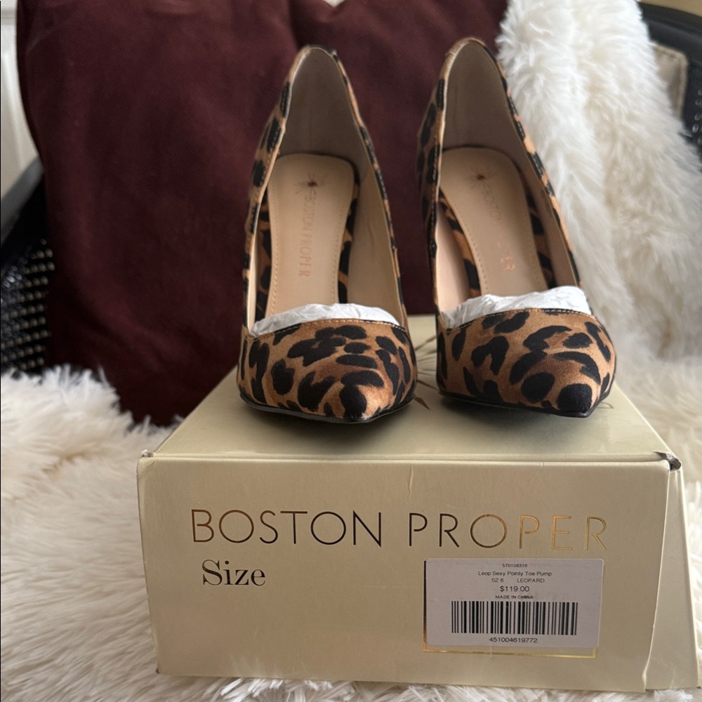 Boston Proper Animal Print Heels